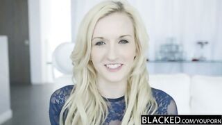 BLACKED Petite Blond Teen with Biggest Ebony Wang!