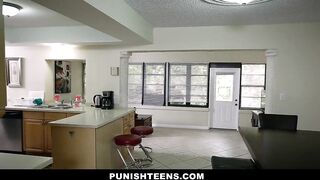 PunishTeens - Home alone Teen Gets Brutally Banged by Burglar