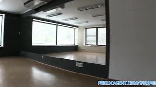 PublicAgent British brunette hair banged hard by Czech large schlong