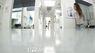 SpyFam Sneaky Step Sister Charity Crawford Slithers into Step Brothers Couch