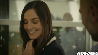 Sexy gal creampied by her employer