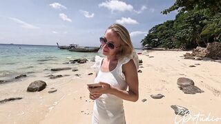 Hardcore Anal with a stranger angel by the sea