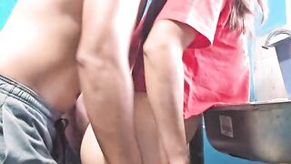 Chica Linda Amateur Mexican Gets While Washing La Crockery