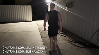 Malik Delgaty Gets Rough with Eli Shaw in Public Parking Lot