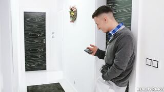 Frustrated boyfriend cheats before steamy ffm 3-some