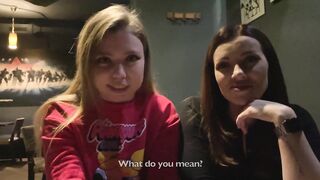 I Pick up two Sisters in a Bar, Banged and Cum in Throat
