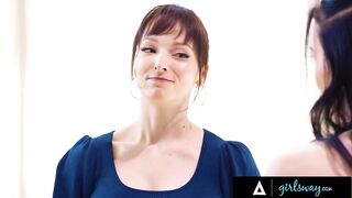 GIRLSWAY - MILF Lexi Luna ALMOST CAUGHT Belt-On Fuck Hot stepbae Bella Nova By Social Worker