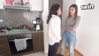 My neighbor's apartment leaked water and she came out soaked.