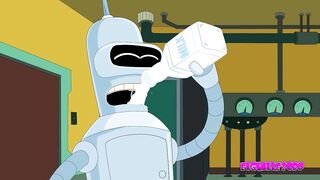 Bender bangs Leela very hard and puts her inside him ( Futurama ) cartoon porn