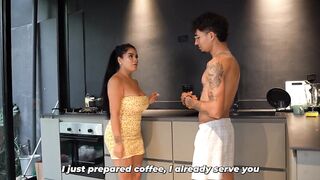 Maid helps her boss's son with peculiar treatment to get a raise - Thiago Lopez & Issane