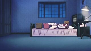 A busty woman gets a big jock and screws with her friend Anime anime