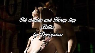 old pervert maniac and concupiscent petite young gal