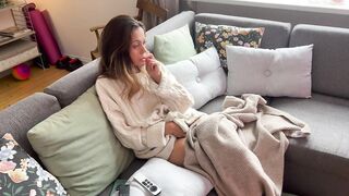 Sexy milf got horny and begged to be banged in the sofa