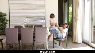 Douchey stepson gives hard time & shlong to stepma