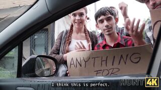 HUNT4K. Redhead honey showed her pussy and then this happened...