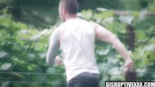 Sexy Hunk Team-drilled in a Forrest