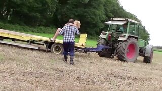 Farmer outdoor oral pleasure-sex - German