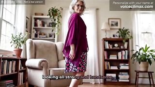 Excited Granny GILF Neighbor Seduces Me While Fixing Her Door – Mature Cougar Grandma Wishes to Feel Young Anew - AI generated old woman JOI