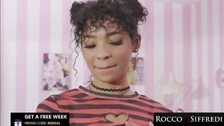 ROCCO SIFFREDI - Sultry Ebony Domina Barbie Rous Gets Wrecked by Giant Cock