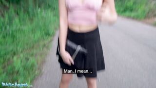 Public Agent Social Influencer Katy Rose Gets Screwed in the Woods