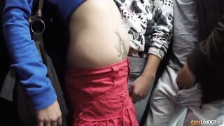 Metro groping evolves 3 on 1 foursome