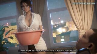 Kinky Nurse MILF uses his Body to Healing BBC Patient (3D Anime Sexgame)