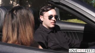 Cheating gf's foot fetish served by boyfriend's best friend