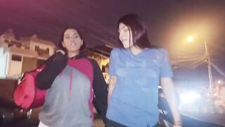 Immoral stepdaughter takes her busty stepmother to a hotel for lesbian sex in the shower