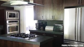 Slutty stepsiblings screw around with stepmom in the room