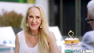 VIXENPLUS Bombshell MILF Brandi cheats on her husband while he listens