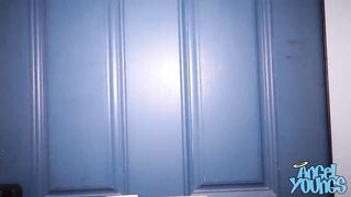 Cuties Movie Night Turns into Wild Three-some with the Pizza Delivery Man - Angel Youngs - Melissa Stratton -