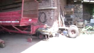 MILF seduced chap with massive schlong and fucks at the barn