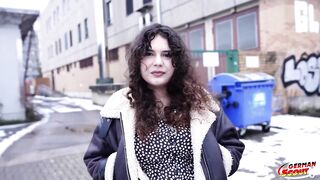 German Scout - Curvy Big Natural Boobs Teen 18 Rose Noir Get Unshaved Pussy Screwed at Casting