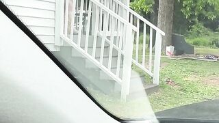 Hotwife quickie while husband waits in car - Hubby eats and bangs used twat at home