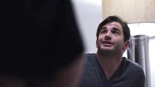 Cheating Housewife Sucks Husband's Wang Whilst Hiding Her Lover