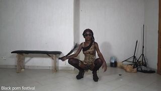 African ebony slim perfect body chick