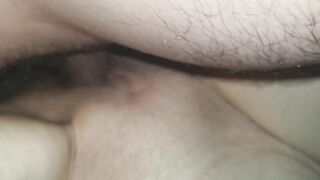 My penis goes all the way in her twat and i cum inside her. All my cum deep inside her pussy