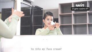 The football captain sneaks into my room to bang my pussy with his big black weenie until my mouth is dripping with cum!