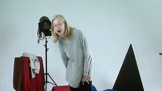 This German Blondie Likes to Show Her Perfect Breasts on Casting