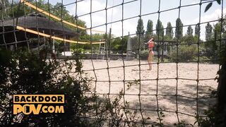 Jasmine Jayne And Lily Blossom's Volleyball threesome