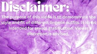 Trying on sexy pink lingerie