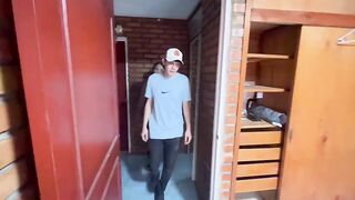 My hot neighbor was alone outside my house, and I invited him in so I could screw him truly wonderful. Homemade sex.