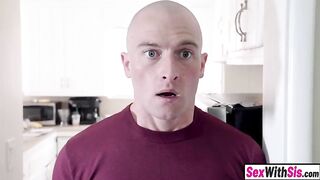 Hopeless Latina teen teams up with step sister to bang their step brother