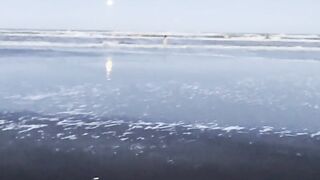 My neighbor loses her clothes at the beach, I invite her to my house and give her a worthy hot milk