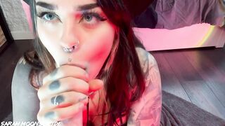 sexy as fuck cowgirl knows just how to suck you off