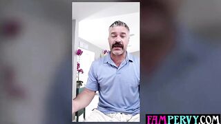 Petite lustful teen step daughter cheers up lonely stepdad with rough sex