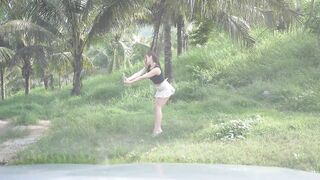 Risky fellatio-sex in the car! Deepthroat, POV, cumshot from titjob. trailer