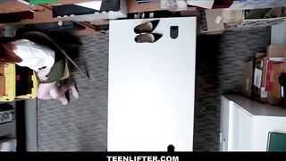 TeenLifter - Cute Slim Redhead Teen Caught Shoplifting Makes Sex Deal With Security Guard For No Charges