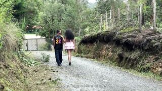 I touched a MILF's butt during the time that she was alone in the woods, and this was her reaction.