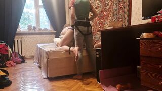 Girl pegging dude amateur homemade
